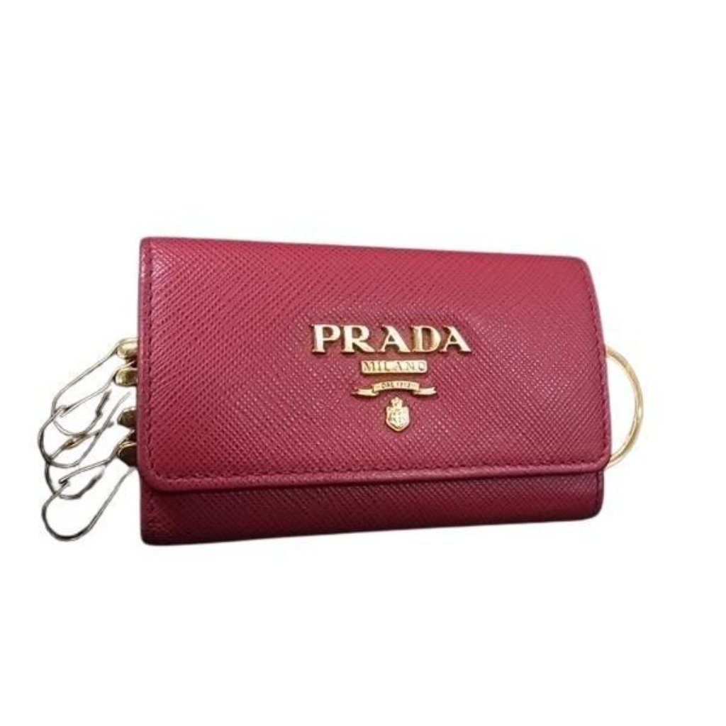 Prada Key Case Saffiano Metal 4Ring Key Case Ring 1 Pg004 Magenta